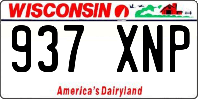WI license plate 937XNP