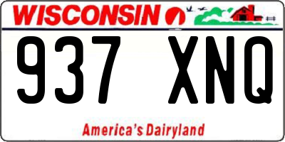 WI license plate 937XNQ