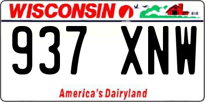 WI license plate 937XNW