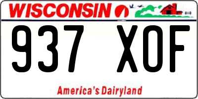 WI license plate 937XOF