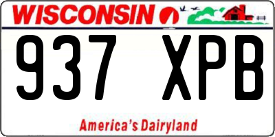 WI license plate 937XPB