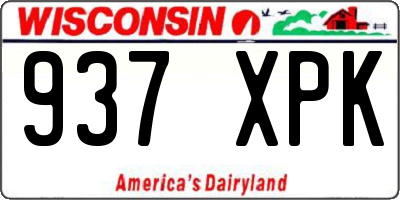 WI license plate 937XPK