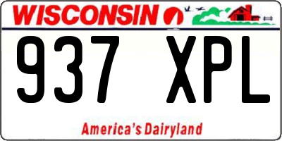 WI license plate 937XPL