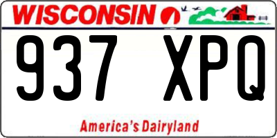WI license plate 937XPQ