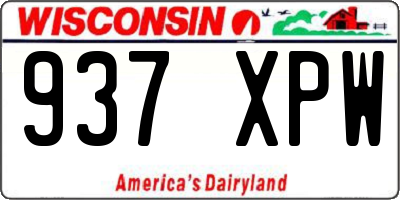 WI license plate 937XPW