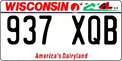 WI license plate 937XQB