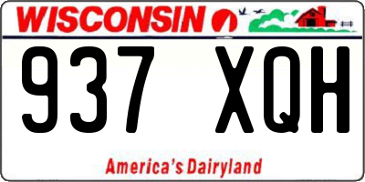 WI license plate 937XQH