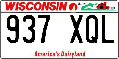WI license plate 937XQL