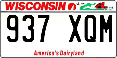 WI license plate 937XQM