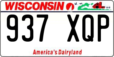 WI license plate 937XQP
