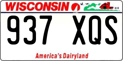 WI license plate 937XQS