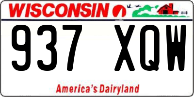 WI license plate 937XQW