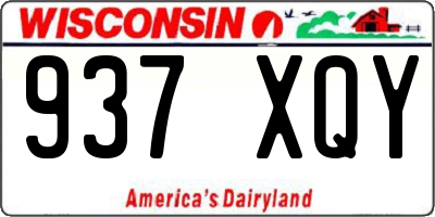 WI license plate 937XQY