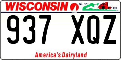 WI license plate 937XQZ