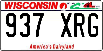 WI license plate 937XRG