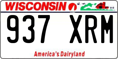 WI license plate 937XRM