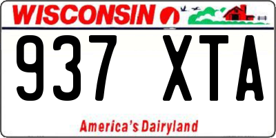 WI license plate 937XTA