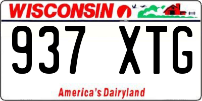 WI license plate 937XTG