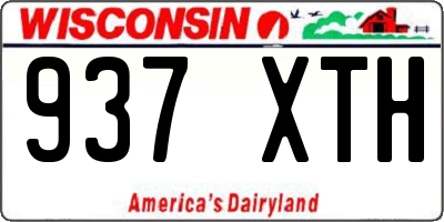 WI license plate 937XTH