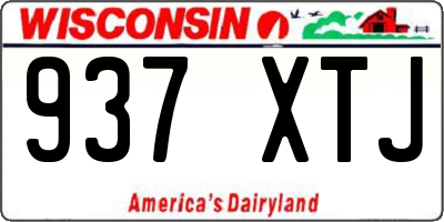 WI license plate 937XTJ