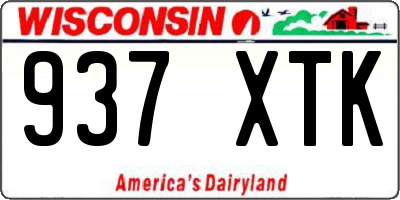 WI license plate 937XTK