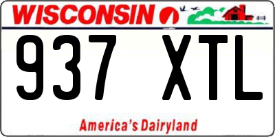 WI license plate 937XTL