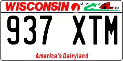 WI license plate 937XTM