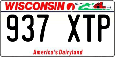 WI license plate 937XTP