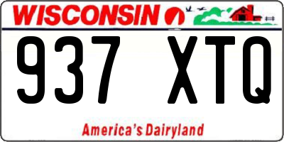 WI license plate 937XTQ