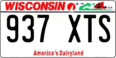 WI license plate 937XTS