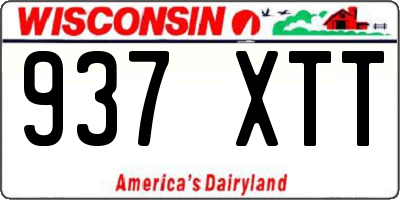 WI license plate 937XTT