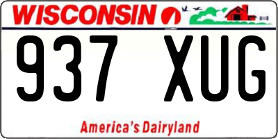 WI license plate 937XUG