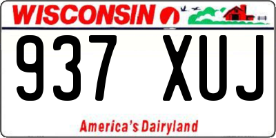 WI license plate 937XUJ