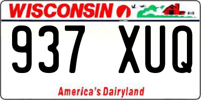 WI license plate 937XUQ