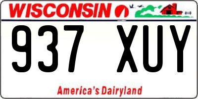WI license plate 937XUY
