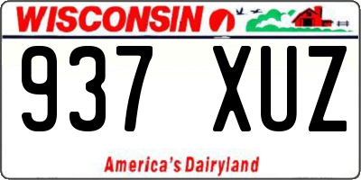 WI license plate 937XUZ