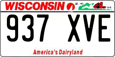 WI license plate 937XVE