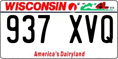 WI license plate 937XVQ