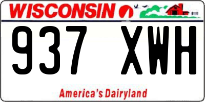 WI license plate 937XWH