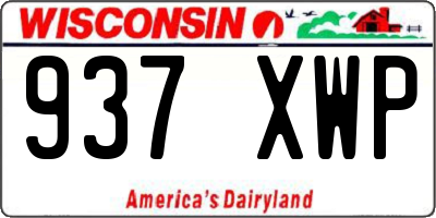 WI license plate 937XWP