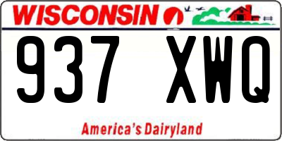 WI license plate 937XWQ