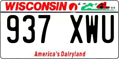 WI license plate 937XWU