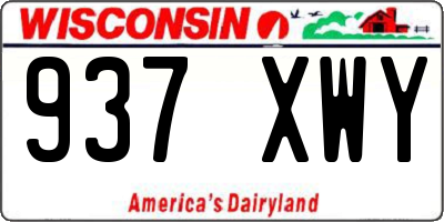 WI license plate 937XWY