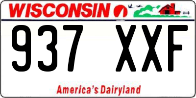 WI license plate 937XXF