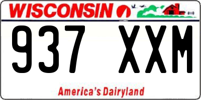 WI license plate 937XXM