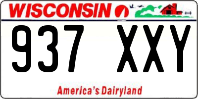 WI license plate 937XXY