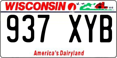 WI license plate 937XYB