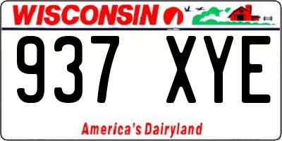 WI license plate 937XYE