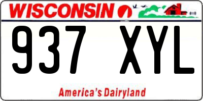 WI license plate 937XYL