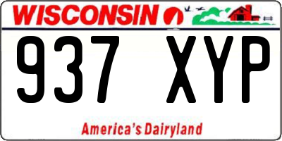 WI license plate 937XYP